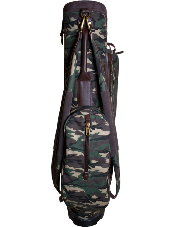 Camouflage Canvas & Leather Stand Bag W/ Headcovers - Special Edition Prototype 1 of 1