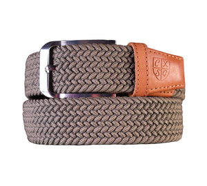 Webbed Belt-Olive Green & Brown